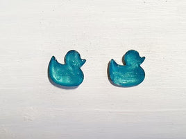 Duck studs - Iridescent blue