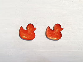 Duck studs - Iridescent orange