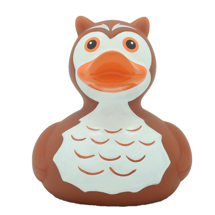 Owl Rubber Duck, brown By Lilalu