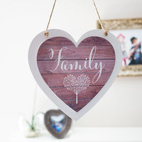 Hanging Sign White Heart 215x218mm