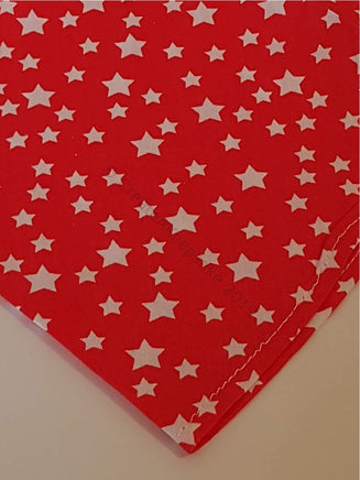 Red Stars Pet Bandana Poplin Polyester/Cotton - Personalised
