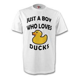 Just A Boy Who Loves Ducks White T-Shirt