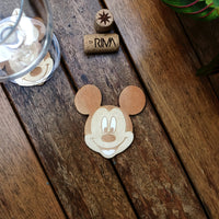 Set of 2 Mickey and Minnie Wood Coasters - Table Setting - Housewarming Gift - Disney