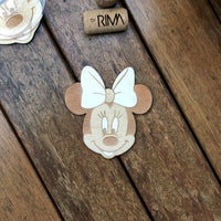 Set of 2 Mickey and Minnie Wood Coasters - Table Setting - Housewarming Gift - Disney