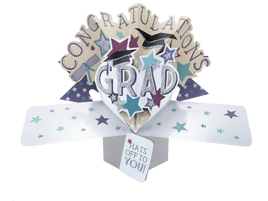3D Pop Up Cards by Second Nature - Graduation - Mortarboards