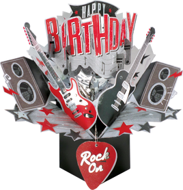 3D Pop Up Cards by Second Nature - Birthday Rock