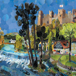 Ludlow Castle Shropshire Greetings Card Designed by Lyn Evans