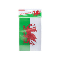 WALES 12ft Rayon Bunting 8" X 5" Flags