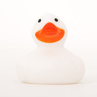 8cm Standard White Luxury Weighted Rubber Duck