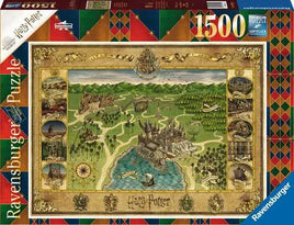 Harry Potter Hogwarts Map Puzzle, 1500pc