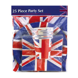 Union Jack 25 Piece Party Set