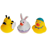 3 Mini Easter Spring Rubber Ducks