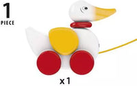 BRIO Pull-along Duck White - Wooden toy for toddlers 19 months up