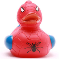 Red and Blue Superhero Rubber Duck