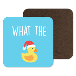 What The Duck Christmas Coaster