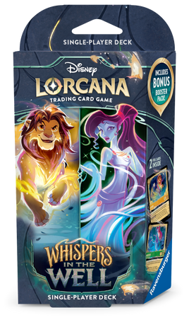 Disney Lorcana Trading Card Game - Starter Deck - Simba & Megara - Set 10 - Whispers in the Well Set A