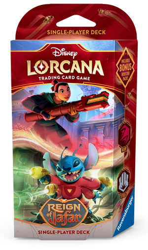 Disney Lorcana Trading Card Game - Starter Deck - Reign of Jafar - Mulan and Stitch
