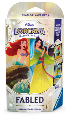 Disney Lorcana Trading Card Game - Starter Deck Ariel and Mulan  Set 9 - Fabled