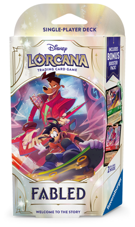 Disney Lorcana Trading Card Game - Starter Deck Max Goof and Powerline Set 9 - Fabled
