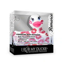 I Rub My Duckie 2.0 - Vibrating Massage Duck - Romance - White and Pink