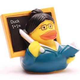 Teacher Rubber Duck with Blackboard