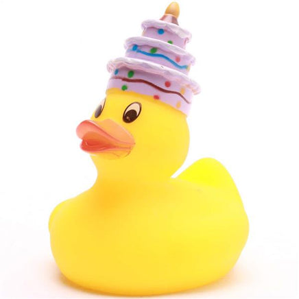 Birthday Cake Hat Rubber Duck