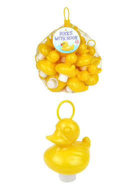 20 Weighted Yellow Rubber Ducks with Hooks