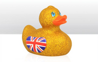 UJ Wing Gold Glitter Rubber Duck 10.5cm