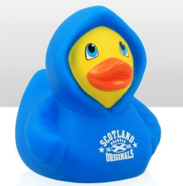 Scotland Blue Hoodie Rubber Duck 7.5cm