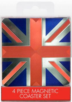 Union Jack Magnetic Coaster Set - Set of 4