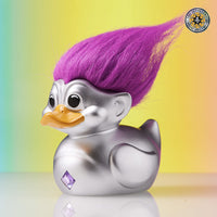 Trolls Silver Troll (Silver with Purple Hair) TUBBZ (First Edition)