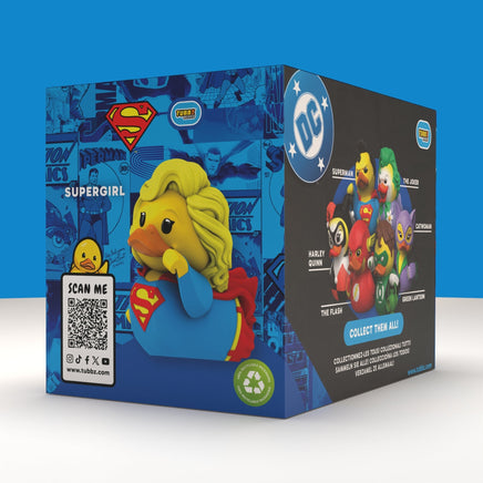 Back side view of DC Comics Supergirl TUBBZ (Boxed Edition) packaging