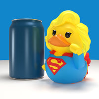 DC Comics Supergirl TUBBZ (Boxed Edition) displayed with a can