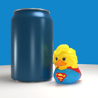 Supergirl Mini TUBBZ Displayed with a  green can