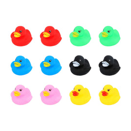 Coloured Rubber Ducks – Set of 12 (2 of Each Colour)