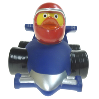 Blue Racing Car Rubber Duck