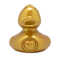 "My Heart" Duck, gold Rubber Duck - Design by Lilalu