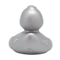 "My Heart" Duck, silver Rubber Duck - Design by Lilalu