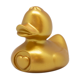 "My Heart" Duck, gold Rubber Duck - Design by Lilalu
