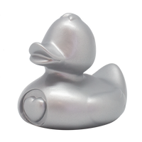 "My Heart" Duck, silver Rubber Duck - Design by Lilalu