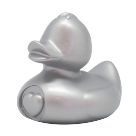"My Heart" Duck, silver Rubber Duck - Design by Lilalu