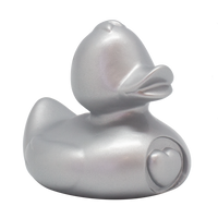 "My Heart" Duck, silver Rubber Duck - Design by Lilalu