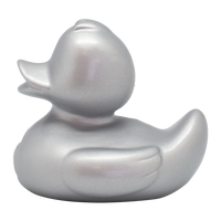 "My Heart" Duck, silver Rubber Duck - Design by Lilalu