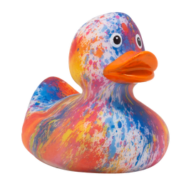 "Rainbow Splash" Duck Rubber Duck - Design by Lilalu