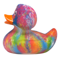 "Rainbow Splash" Duck Rubber Duck - Design by Lilalu