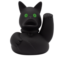 Black Lucky Cat Rubber Duck - Design by Lilalu