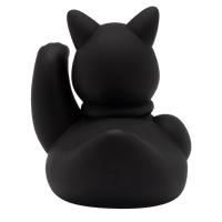 Black Lucky Cat Rubber Duck - Design by Lilalu