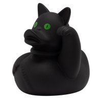 Black Lucky Cat Rubber Duck - Design by Lilalu