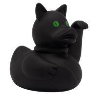Black Lucky Cat Rubber Duck - Design by Lilalu