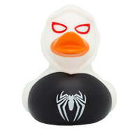 Black Spidy Duck, white Rubber Duck - Design by Lilalu